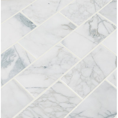 Venatino Elysia Subway 3 in. x 6 in. Honed Marble Floor and Wall Tile