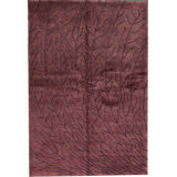 Abstract Area Rug in Rust
