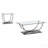 Chrome 2-Piece Glass Top Coffee Table Set