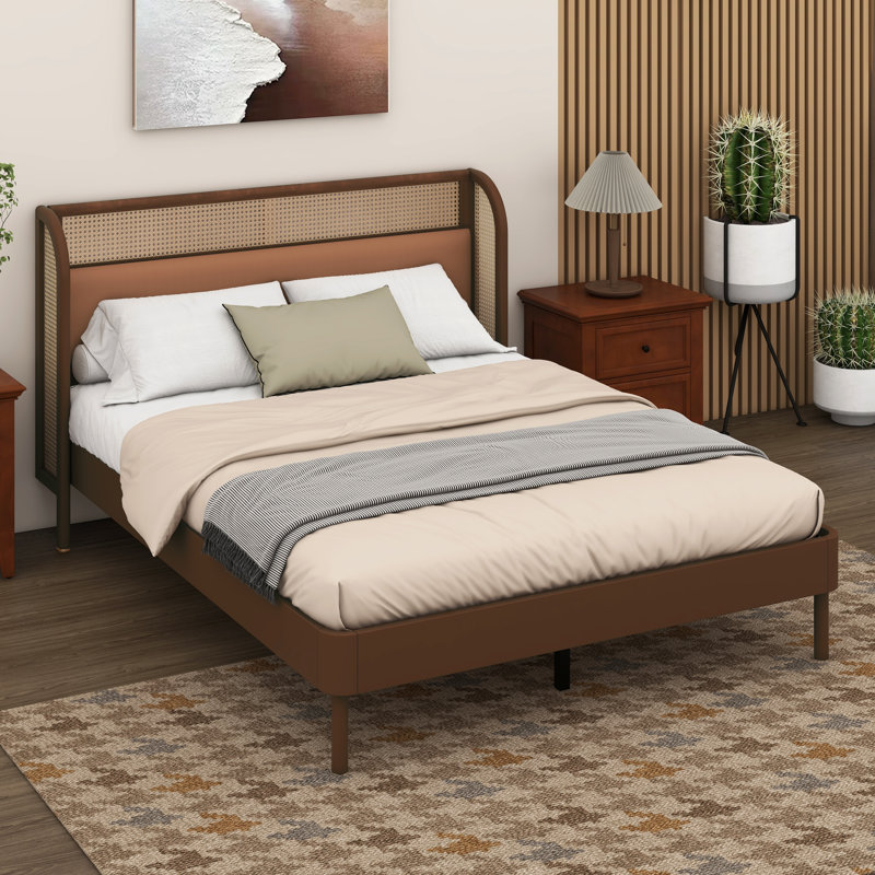 Grand lit plateforme Komurcu, Noyer