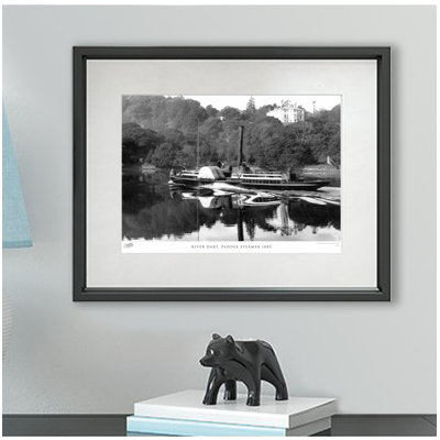 River Dart, Paddle Steamer 1889 by Francis Frith - Single Picture Frame Print