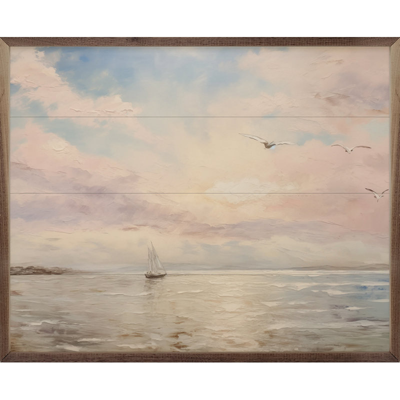 Lone Sailboat By Nini Art, H 32 po x l 40 po