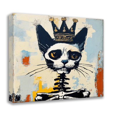 Chat 21 - Hommage - Basquiat, estampe numérique sur toile tendue avec châssis