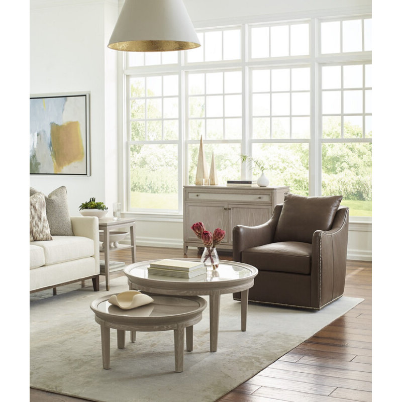 Maidstone Glass Coffee Table, 18" H x 36" L x 36" W, Pier