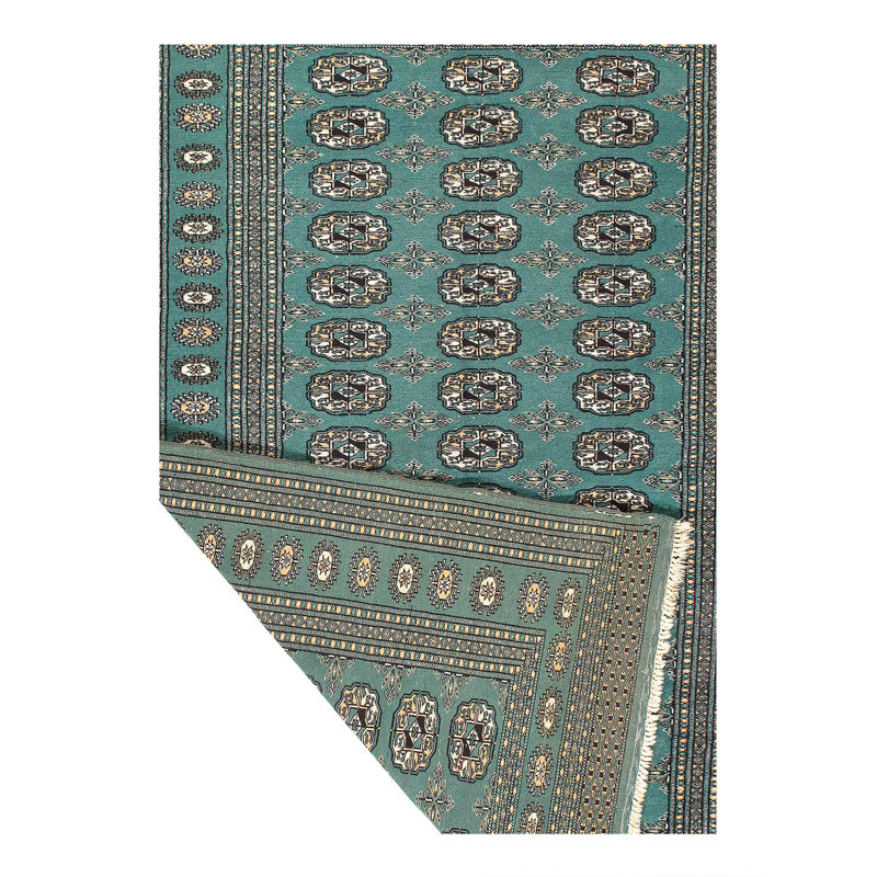 Tapis Bokhara fin noué à la main 4 pi 1 po x 5 pi 7 po