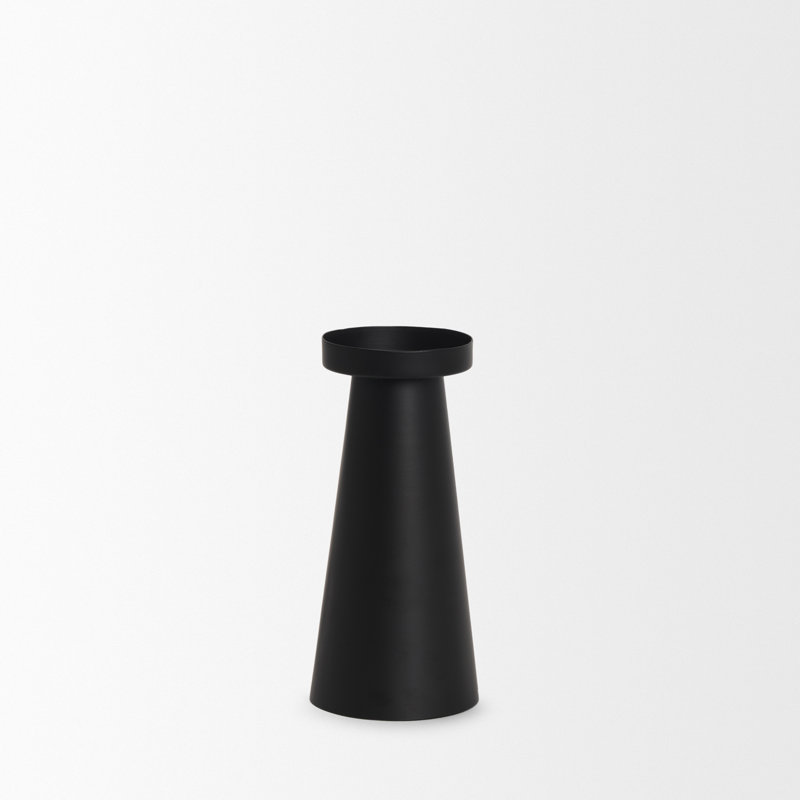 Bougeoir en métal noir mat Quadir, H 8 po x l 3,50 po x P 3,50 po