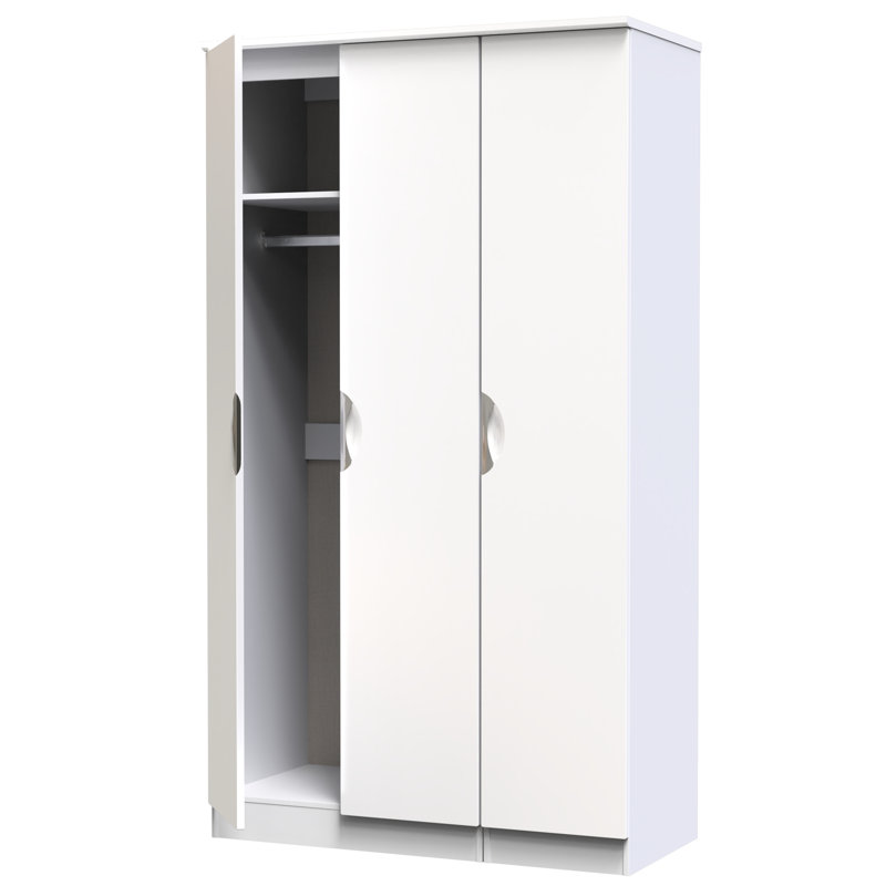 Bhodhini Manufactured Wood Wardrobe, Gloss/White