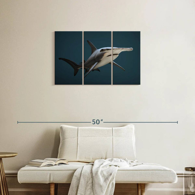 Great Hammerhead Shark, 20" H x 33" W