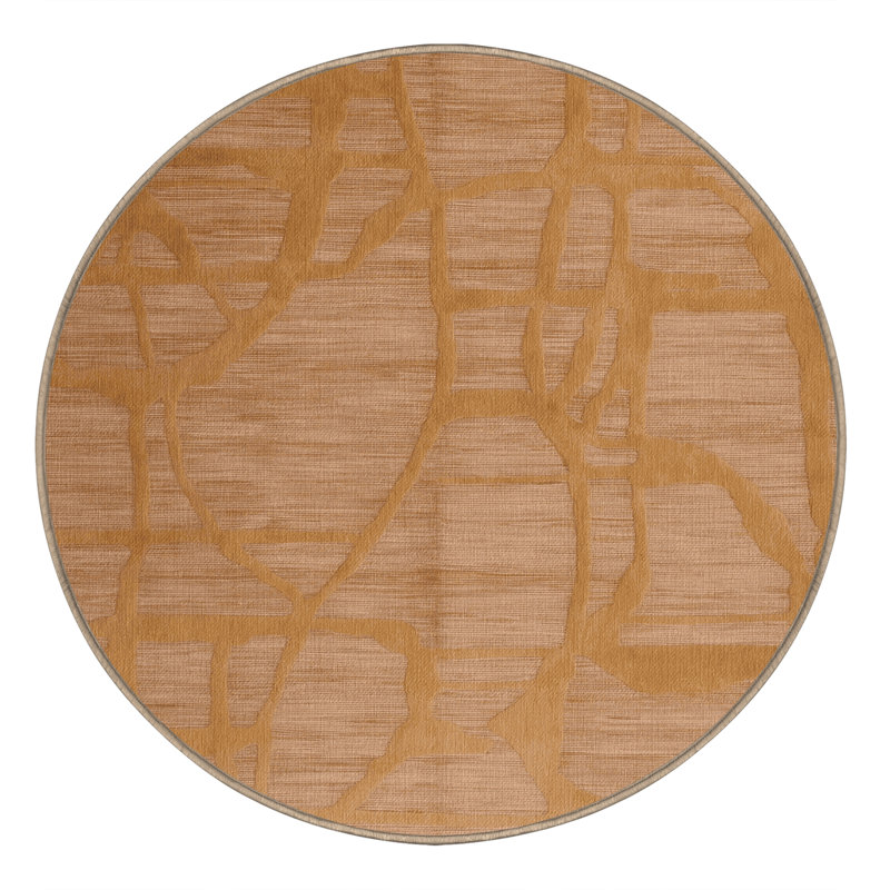 Tapis abstrait lavable à la machine, Rond 3 pi