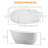 ADECAB 59'' x 29'' Acrylic Freestanding Flatbottom Slipper Soaking Bathtub Gloss White -125598707