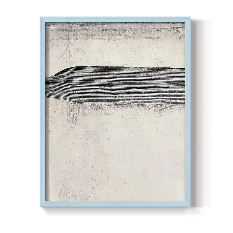 Reproduction encadrée abstraite CLXIV - prête à être suspendue - fabriquée aux États-Unis, H 14 po x l 11 po, Bleu