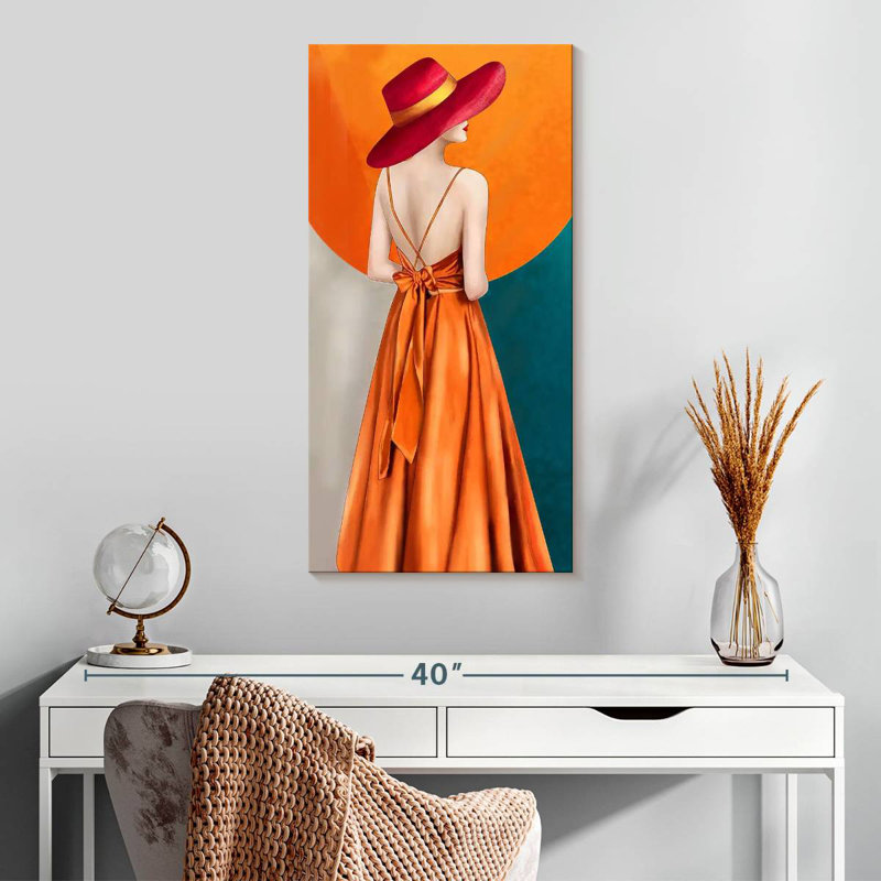 Beautiful In Orange, 30" H x 15" W