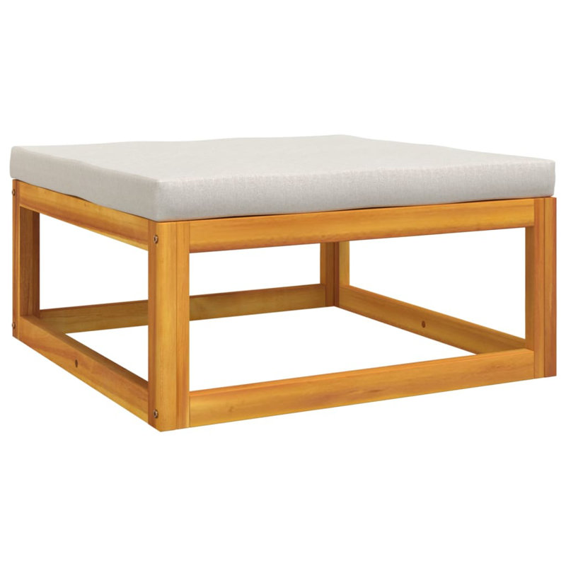 Ensemble de conversation pour 3 personnes avec coussins, Gris clair