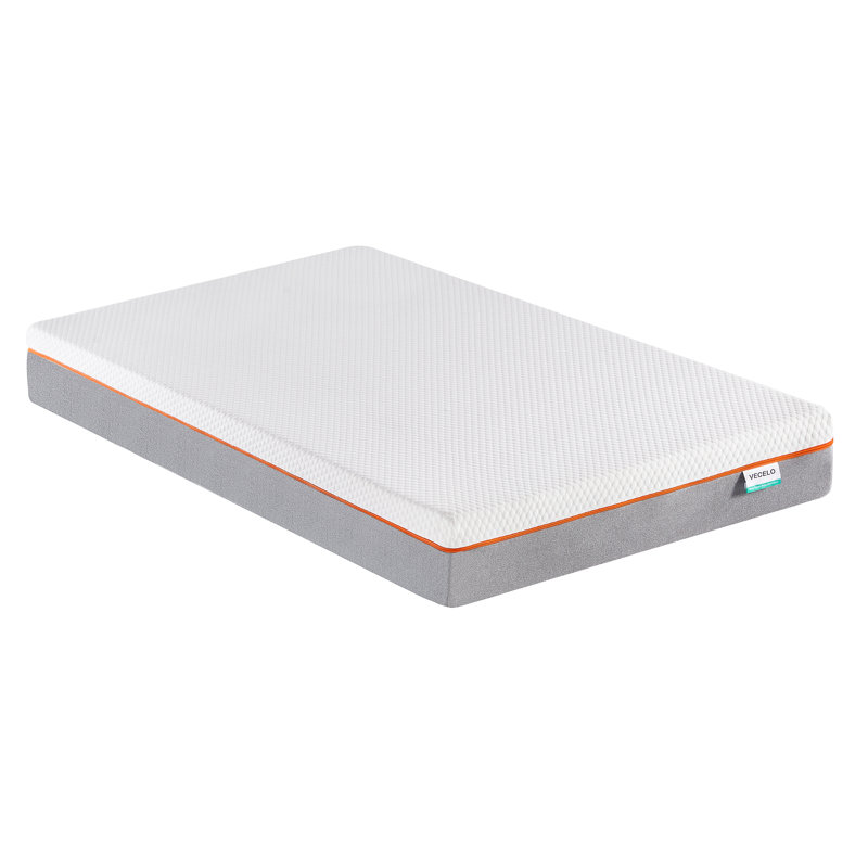Matelas en mousse viscoélastique gélifiée de 8 pouces Lovanna, matelas à fermeté moyenne ferme dans une boîte avec housse souple respirante, matelas à soulagement de la pression et isolant du mouvement pour un sommeil confortable, taille simple