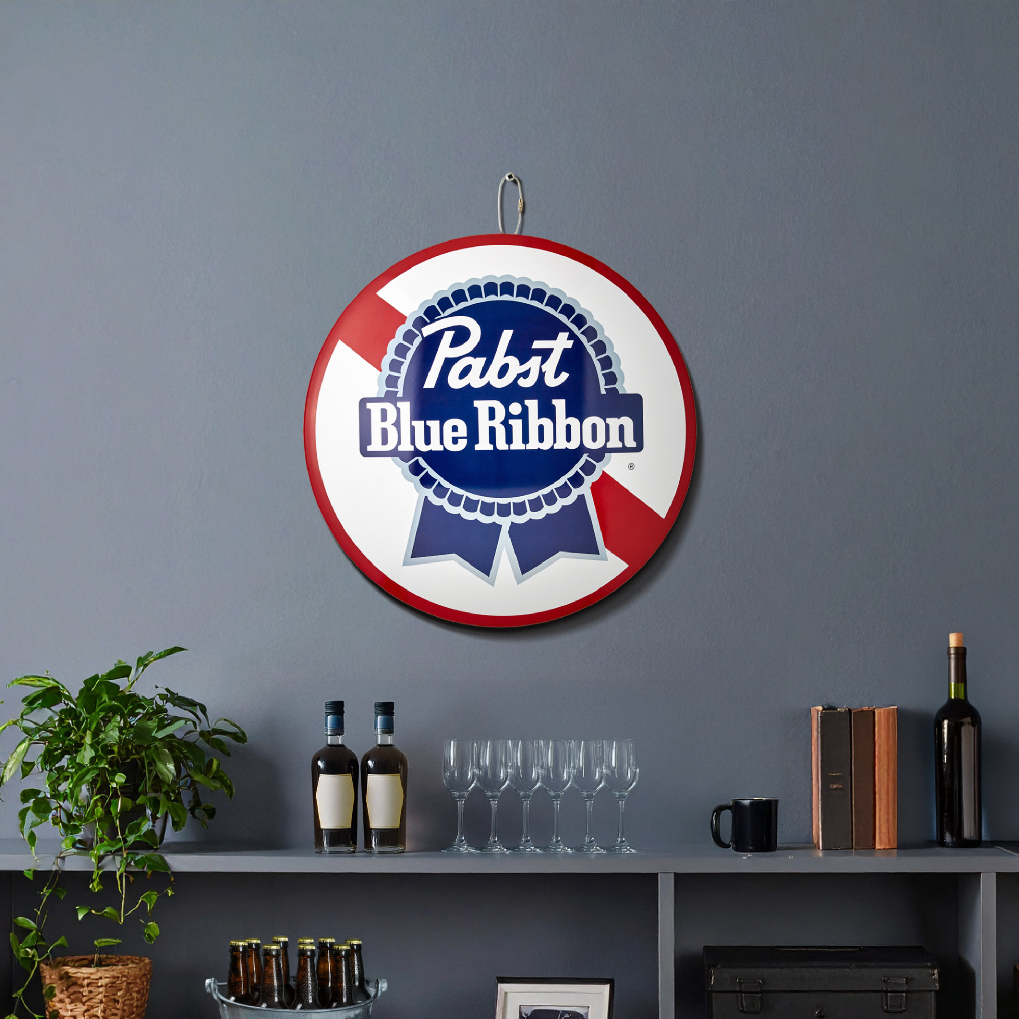 American Art Decor Pabst Blue Ribbon Metal Wall Art Sign - 15
