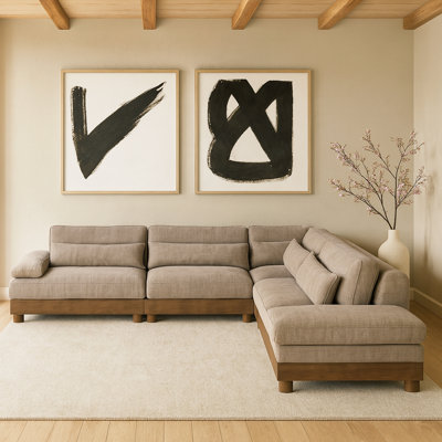 Canapé modulaire en tissu de chenille 5 pièces 127,75 po Turin