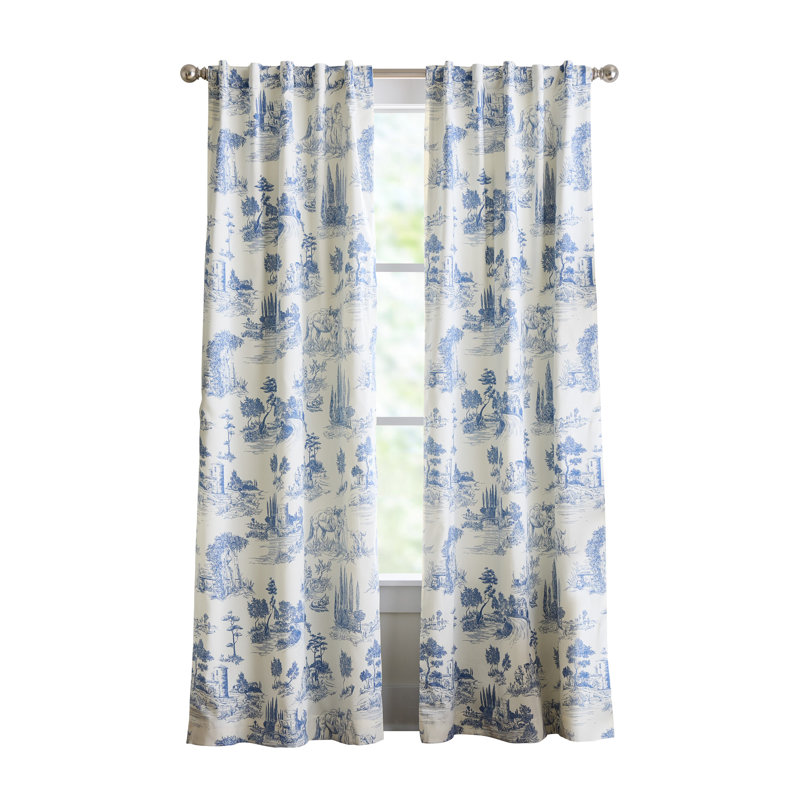 Paire de rideaux Martha Stewart, Bleu, L 37 po x L 84 po