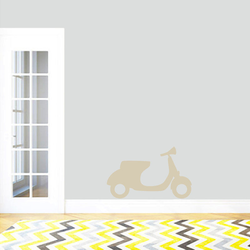 Décalcomanie murale scooter du moteur Monico, Beige clair