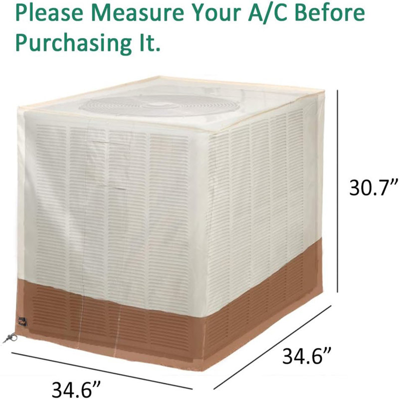 Housse pour climatiseur pour unités extérieures, housse pour climatiseur de 30 po pour unité extérieure imperméable et résistante qui couvre les unités extérieures carrées
