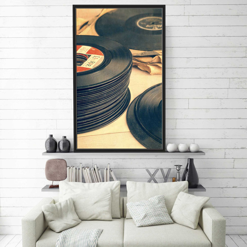 Old 45S par - photographie, Cadre flottant noir, H 43,5 po x l 27,5 po x P 2 po