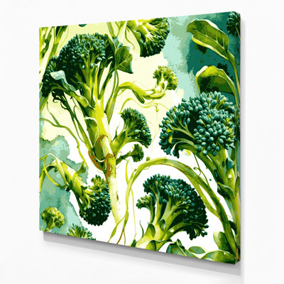 Vegetables Broccoli Sprouts Green Canvas Wall Art