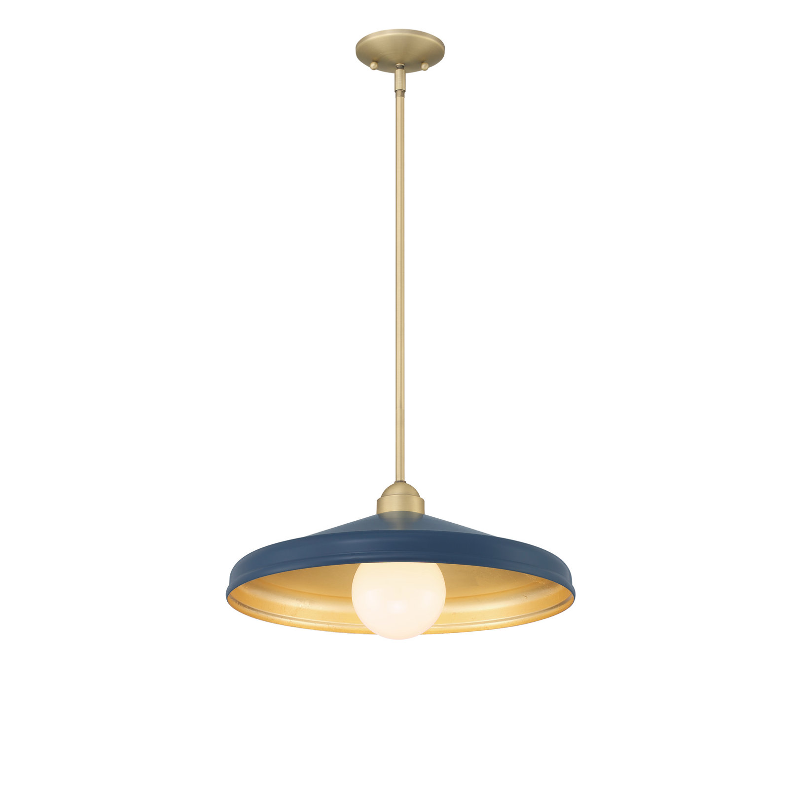 Delilah 18" W Dome Pendant, Navy