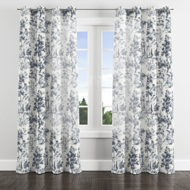 Rideaux de fenêtre Modern, Œillets dorés, L 52 po x L 120 po