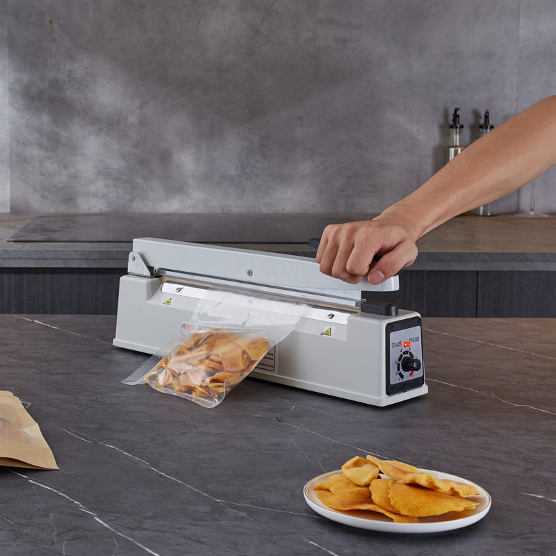 VEVOR 12" Aluminum Hand Impulse Heat Sealer Machine Poly Plastic Bags Sealing