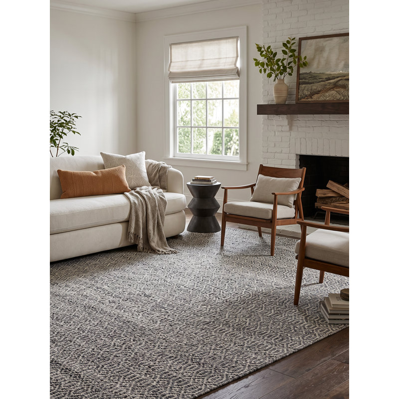 Tapis rectangulaire gris foncé Mantra, Rectangle de 5 pi x 8 pi
