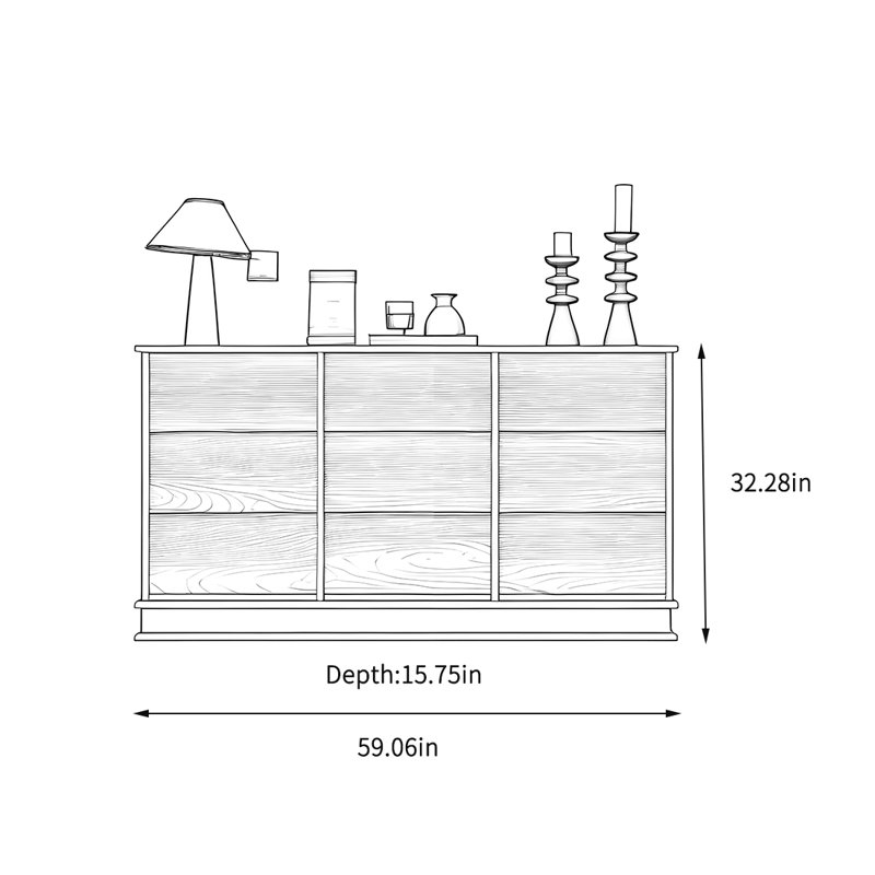 Large-capacity drawer sideboard