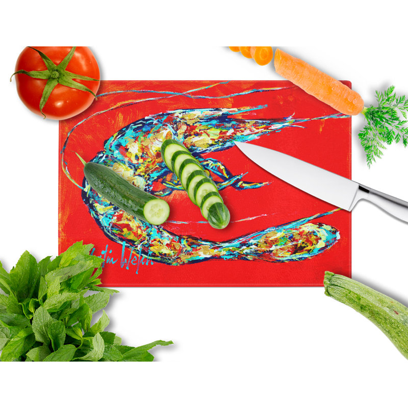 Caroline's Treasures Tempered Glass Shrimp Boil Cutting Board