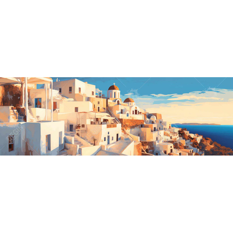 «Evening Santorini» sur toile