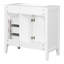 Meuble-lavabo simple 35,98 po avec plateau en céramique Makiya-1246983017