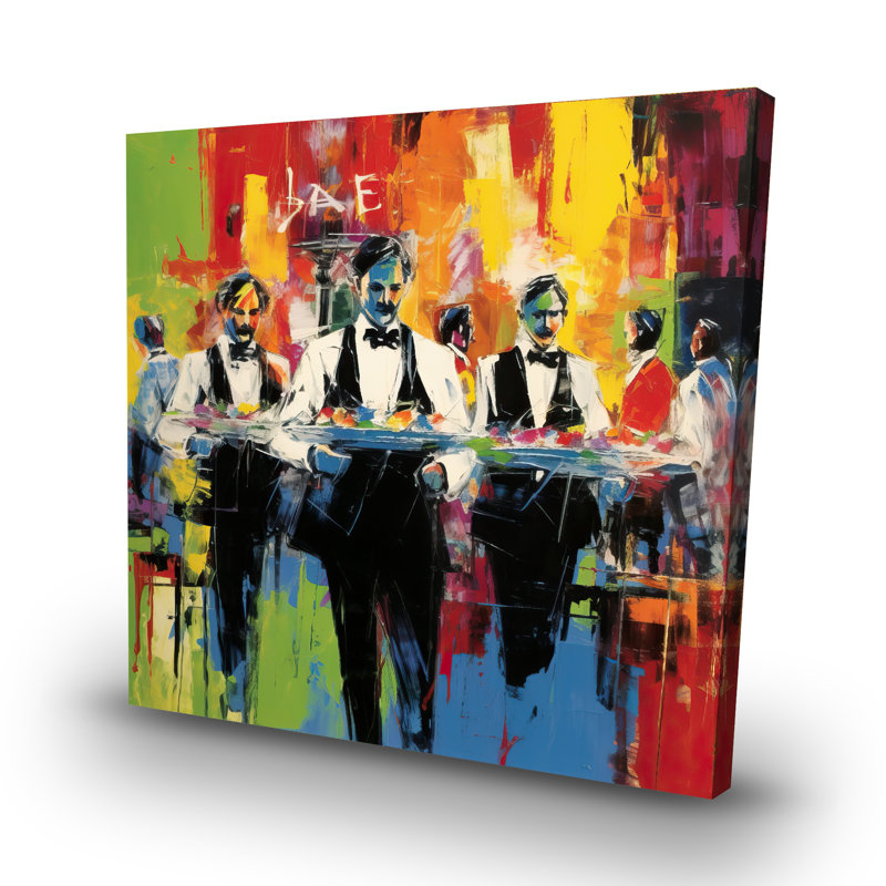 Classic waiters - 32"x32" art on canvas