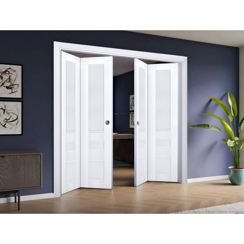 Porte de grange en bois à panneaux Veregio, 18 po x 84 po, Blanc