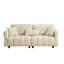 Tissu en chenille avec accoudoirs de 80 po, 3, 2 coussins et 1 coussin lombaire, chic pour le salon, la chambre à coucher, un appartement, un bureau, beige avec des sangles, fabrication-675829985-675829983