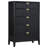 Oressa 5-drawer Bedroom Chest Black
