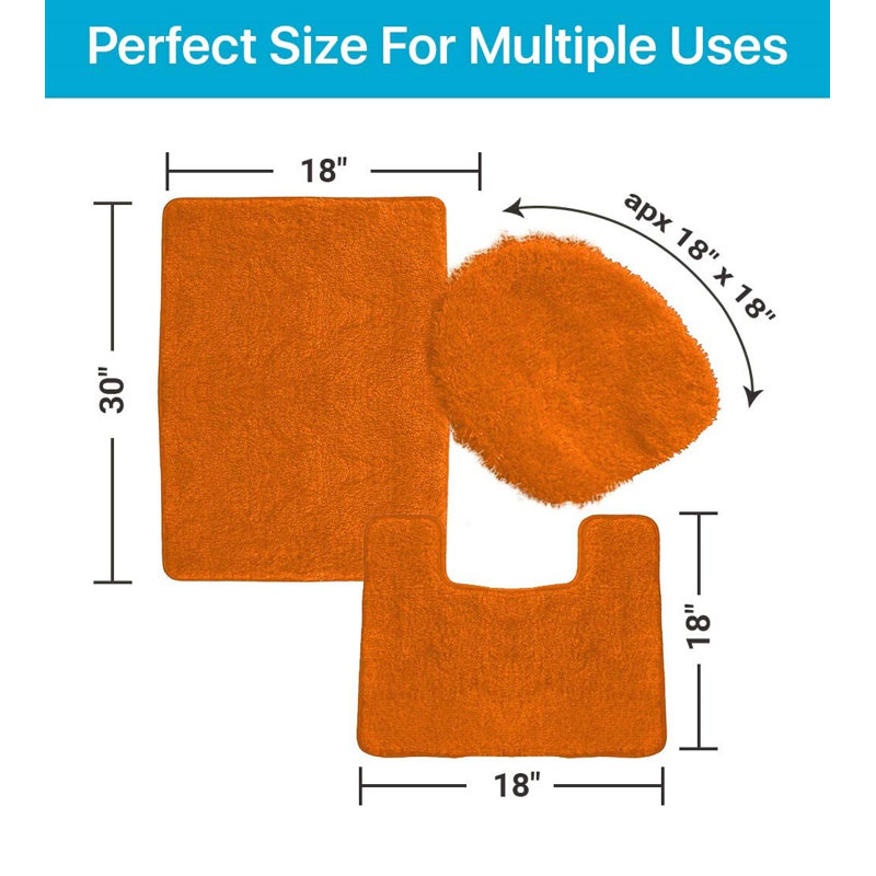 Ensemble de tapis de bain Mckeel, Orange