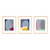 Color Meditation Trio 1. Set Of 3 Print by Andrea Stokes