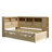 Twin Size Wood Daybed With Storage Shelves, Usb And Trundle-2051463938