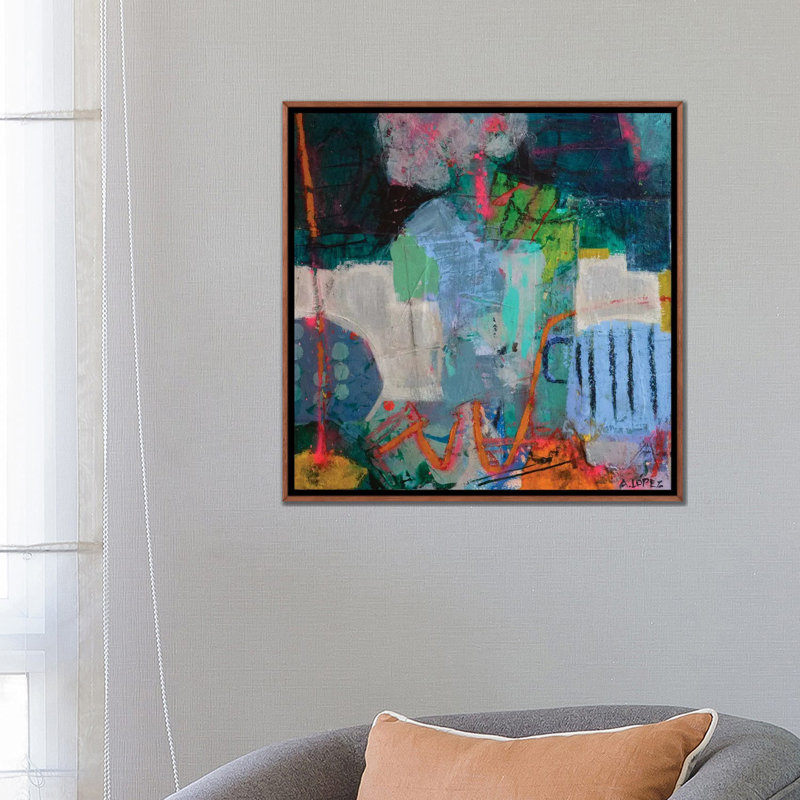 «The Blue», reproduction d'art mural, H 26 po x l 26 po, Reproduction encadrée sans passe-partout, Brun