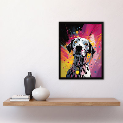 Dalmatian Dog Lover Purple Orange - Single Picture Frame Print
