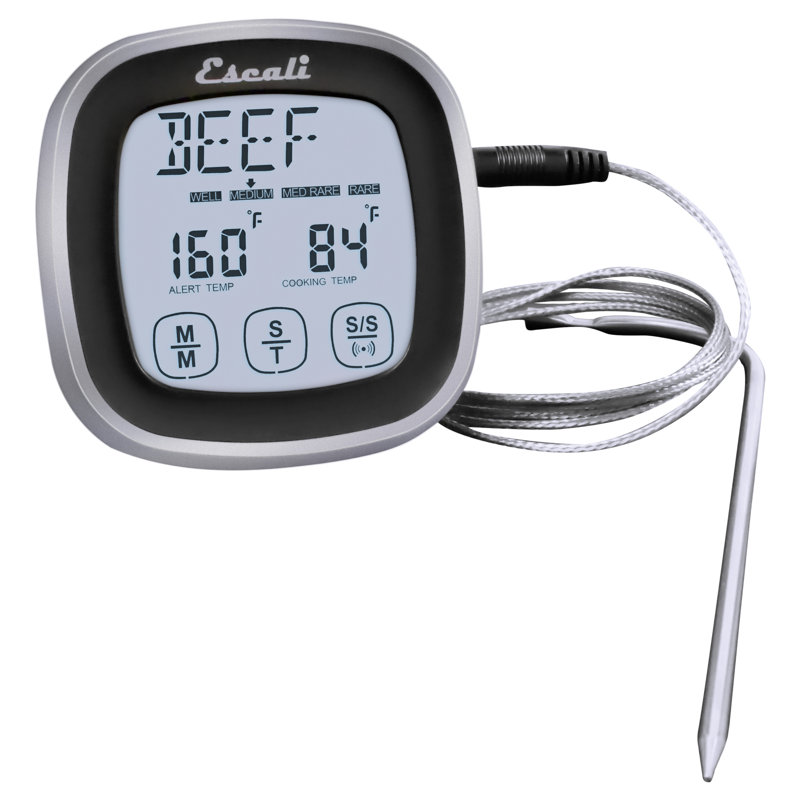 Thermomètre numérique à écran tactile Escali, Noir/argenté