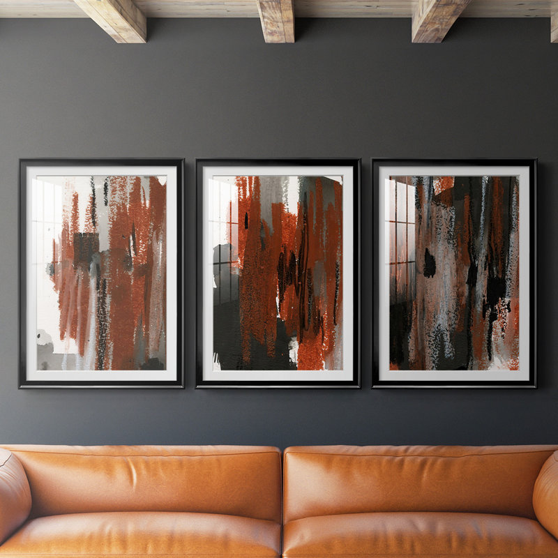«Loft Pastel V», reproduction encadrée de qualité supérieure - prête à être accrochée, H 42,5 po x l 91,5 po x P 2,5 po