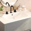 Meuble-lavabo américain de luxe 30 po, lavabo en céramique de haute qualité, 2 tiroirs avec un design biseauté à 45 °, glissières encastrées à fermeture en douceur, système de tiroir contemporain de couleur grise, grand rangement, finition