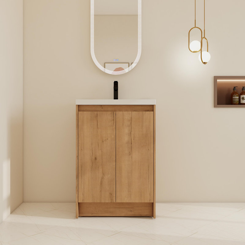 Ensemble de meuble-lavabo simple 24 po avec lavabo en résine