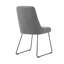 Chaises de salle à manger en tissu et métal gris quartz