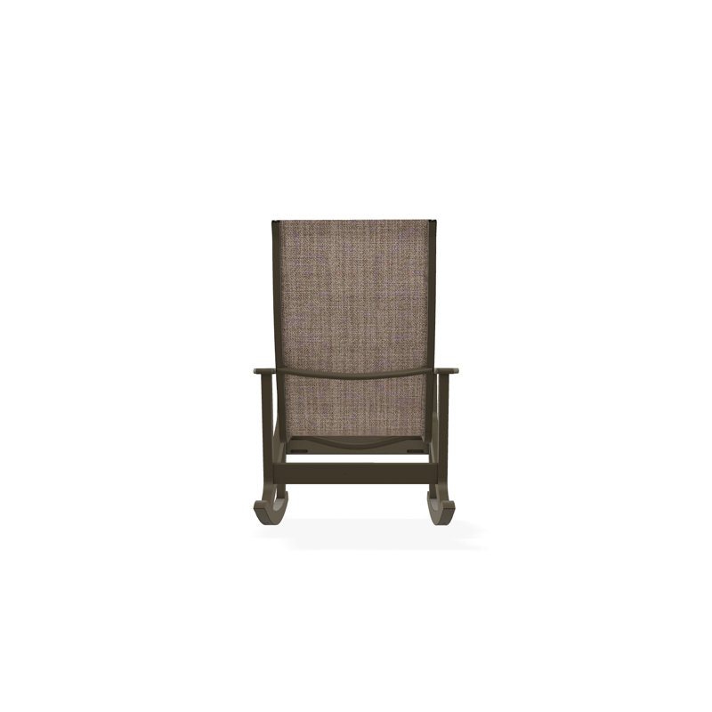 Wexler Polymer Outdoor Lounge Chair, Beachwood, Augustine Fennel Sunbrella®