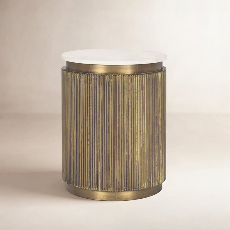 Packer Marble Top End Table