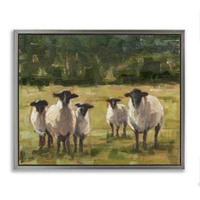 «Flock of Sheep Family», peinture sur toile par Ethan Harper